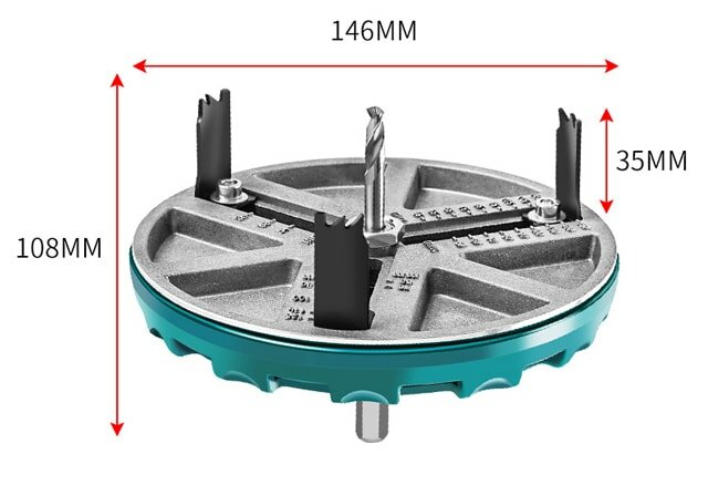 Регулируемая кольцевая пила 45-130 мм VertexTools