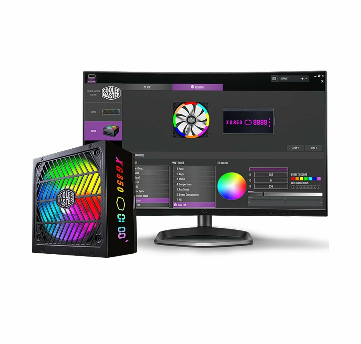 Блок питания ATX Cooler Master MPG-8501-AFBAP-XEU 850W APFC 80+ Platinum 135mm fan RGB full modular - фото №16