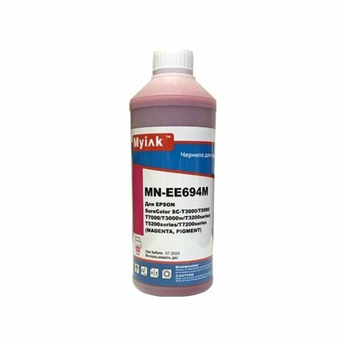 Чернила для EPSON (T6943) SC-T3000/T5000/T7000//T3200/T5200/T7200 (1л, magenta, Pigment) EE694M MyInk чернила для epson t6943 sc t3000 t5000 t7000 t3200 t5200 t7200 1л magenta pigment ee694m myink