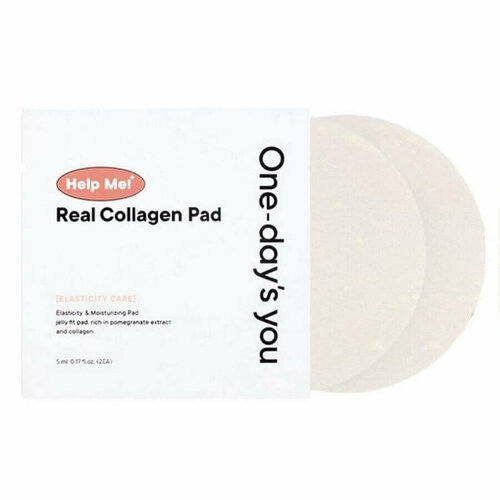 Тонер-пэды с эффектом пилинга с коллагеном Help Me! Real Collagen Pad 20 пэдов One-days you