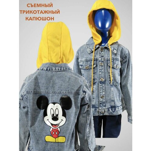 фото Джинсовая куртка, размер 28/110, голубой jeans fashion