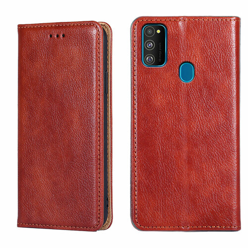 Чехол-книжка MyPads для Samsung Galaxy M21 SM-M215 / M30s / Самсунг М21 / М30s,(коричневый) чехол книжка mypads для samsung galaxy m21 sm m215 m30s самсунг м21 м30s воловья кожа красный