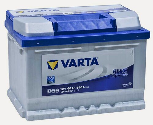 Изображение товара Аккумулятор автомобильный Varta Blue Dynamic D59 60 А/ч 540 A обр. пол. низкий Евро авто (242x175x175) 560409