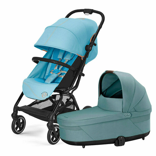 Коляска 2в1 Cybex Eezy S Plus 2, цвет Beach Blue / Sky Blue