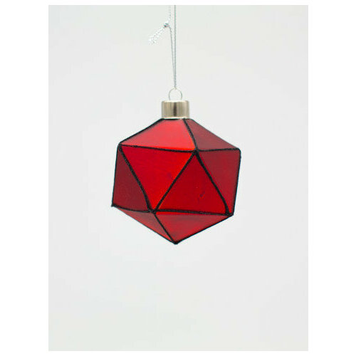 Елочное украшение Грин Триз Новогодний подвес пента Geometry (красный)