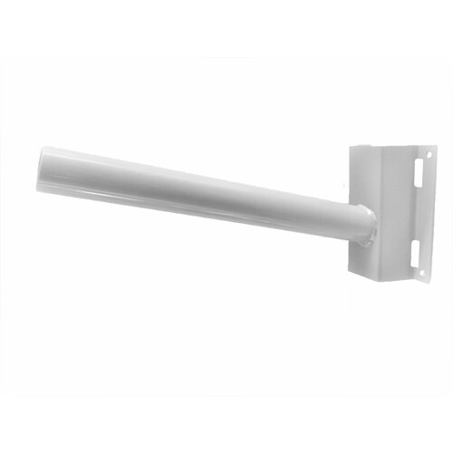 Кронштейн настенный и на столб монтажной лентой диаметр трубы 45мм белый для уличного светильника (КР-4) | код.22 | Переноска (2шт. в упак.)