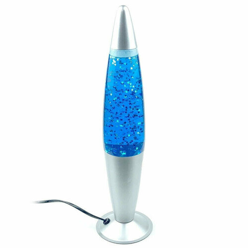 Подарки Синяя лава-лампа с блестками (41 см)