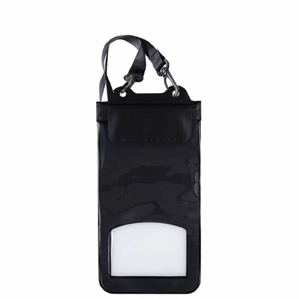 фото Чехол водонепроницаемый со шнурком, Zip Lock+липучка Zibelino ZUP-AQ-9 (24,5*13 см) черный