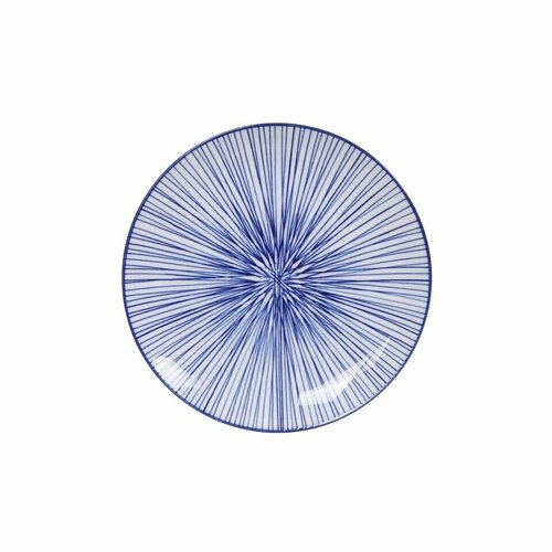 Тарелка TOKYO DESIGN Nippon, 21 см, фарфор, бело-синяя (16021) синий, белый, синий