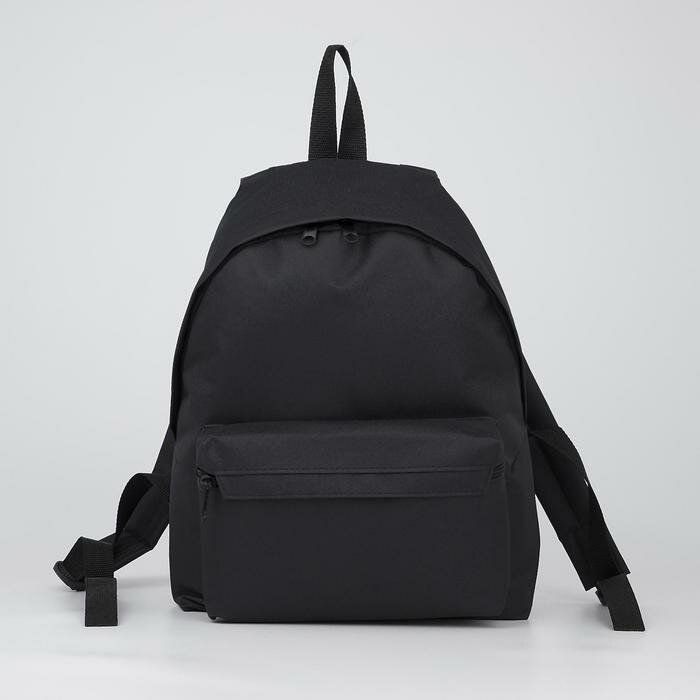 Рюкзак молодежный, отдел на молнии, наружный карман, цвет черный./В упаковке шт: 1