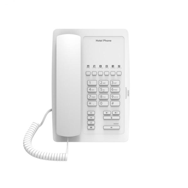 Fanvil Гостиничный IP телефон белый, 2 порта 10/100 Мбит, PoE, сменные панели логотипов, без дисплея, без б/п (H3 white)