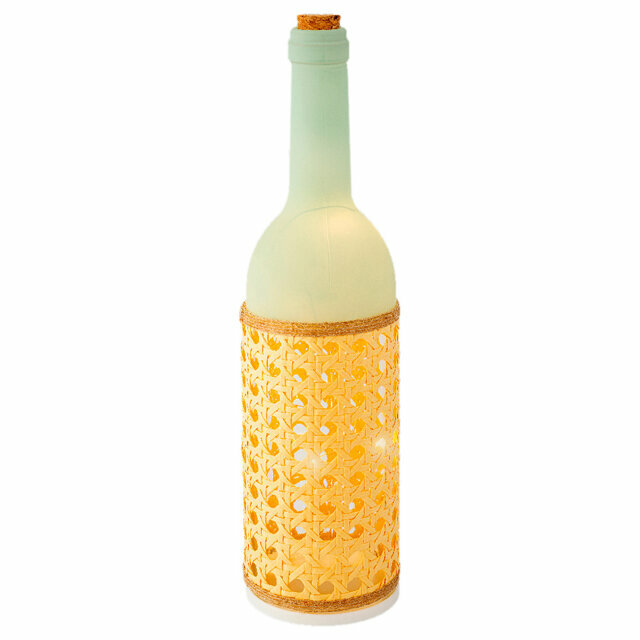 Kaemingk Светильник-бутылка Folk Mint 28 см на батарейках, стекло 870253
