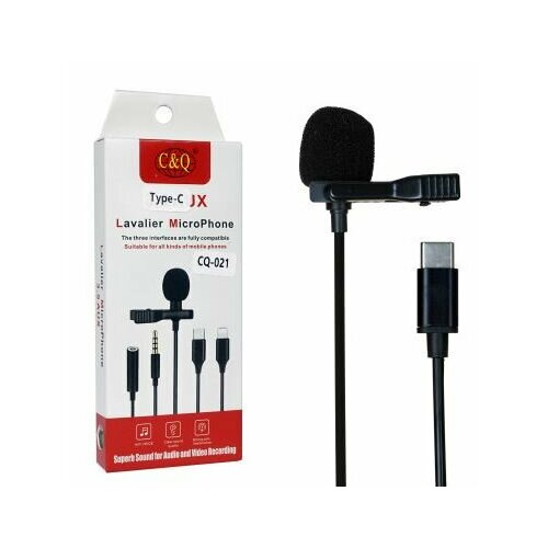 Микрофон прищепка петличный для Type-C CQ021 A3712 53000₽