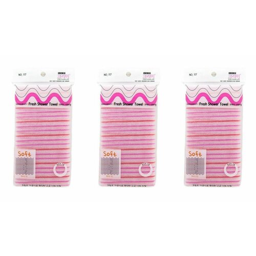 SC Мочалка для тела с плетением, Сетка и плотной тесьмой 