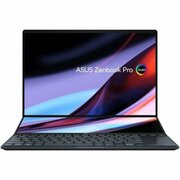 Ноутбук Asus ZenBook Pro 14 Duo OLED UX8402VU-P1036W 90NB10X2-M003C0 Intel Core i7 13700H, 2.4 GHz - 5.0 GHz, 16384 Mb, 14.5" 2.8K 2880x1800, 1000 Gb SSD, DVD нет, nVidia GeForce RTX 4050 6144 Mb, Windows 11 Home, черный, 1.75 кг, 90NB10X2-M003C0