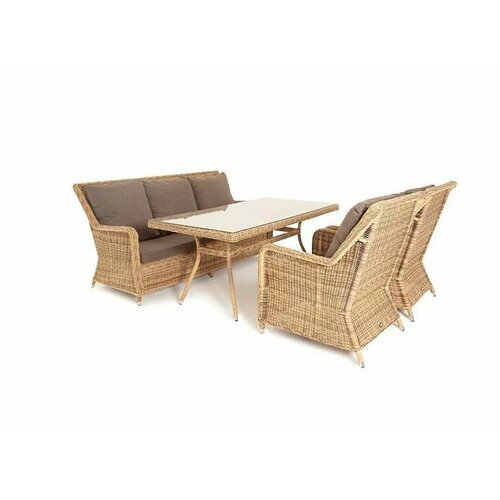 Обеденная группа 4sis Гляссе соломенный