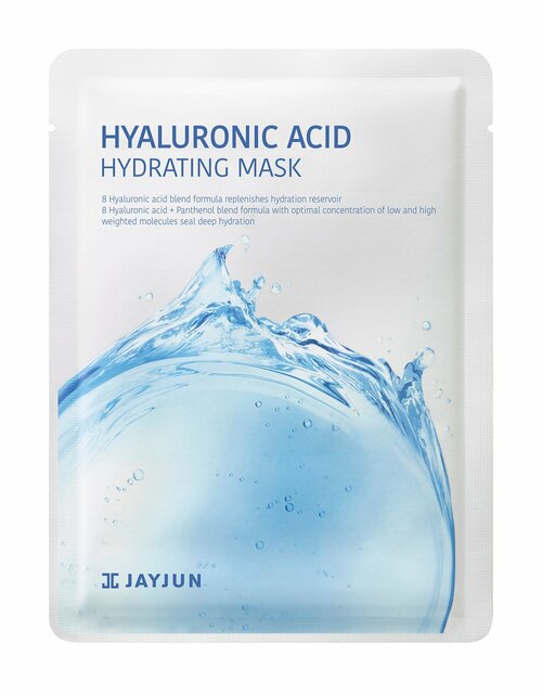 JAYJUN Hyaluronic Acid Маска тканевая для лица с гиалуроновой кислотой увлажняющая и успокаивающая, 23 мл