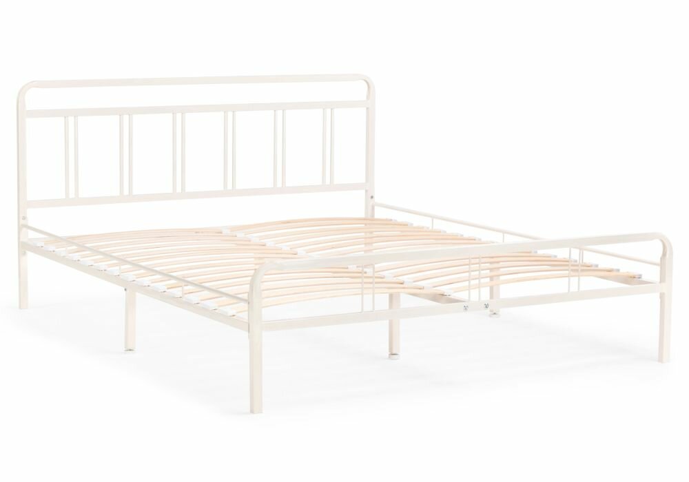 Двуспальная кровать Woodville Рейк 160х200 Белый