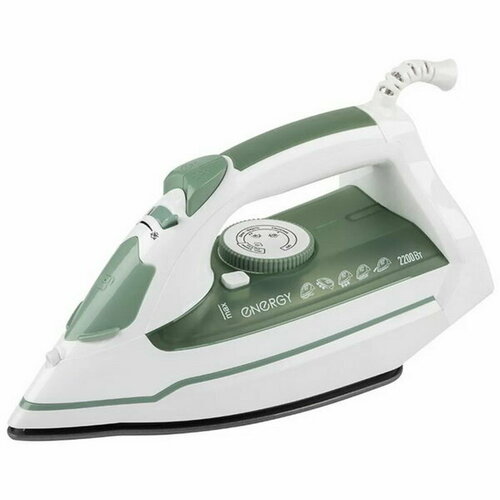 Утюг EN-351 2200 Вт тефлоновая подошва 20 гмин 260 мл бело-зелёный 235000₽