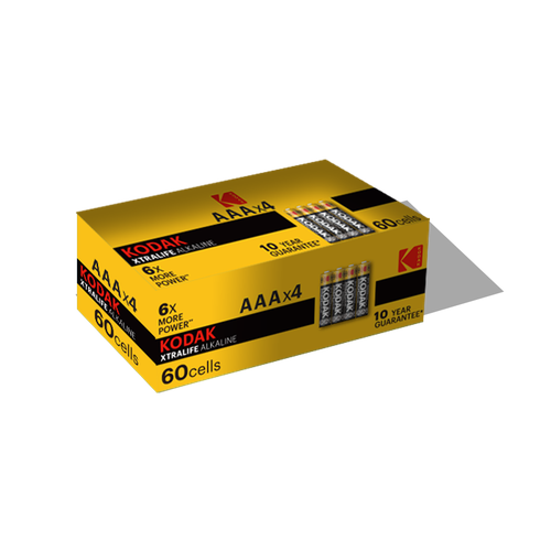 Kodak Батарейка Kodak LR03-4S XTRALIFE [K3A-S4], 4шт (30411784) батарейки kodak lr6 4s xtralife alkaline [kaa s4] 60 600 21600