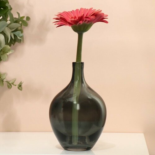 SUI Ваза Винтаж из прозрачного серого стекла 20 х 14 х 14 см 2998₽