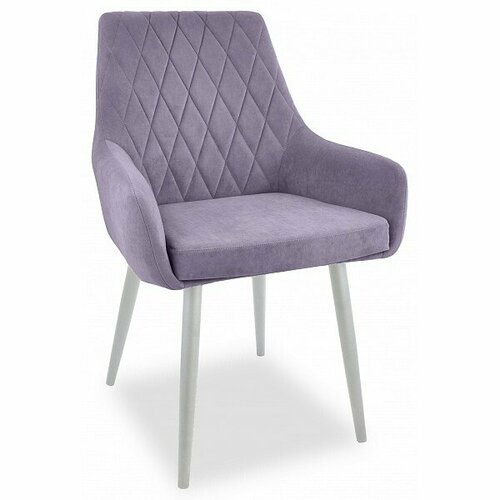 Стул Корлеоне, Цвет обивки: фиолетовый Catania Lavender, Цвет корпуса: белый муар