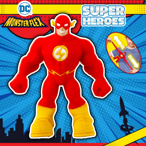 Игрушка антистресс 1TOY MONSTER FLEX SUPER HEROES, The Flash тянущаяся фигурка 15см