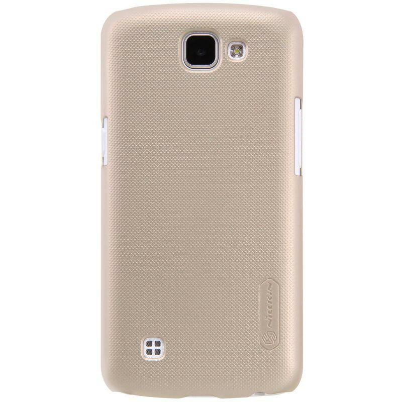 Накладка Nillkin Frosted Shield пластиковая для LG K4 K130E Gold (золотая) + пленка