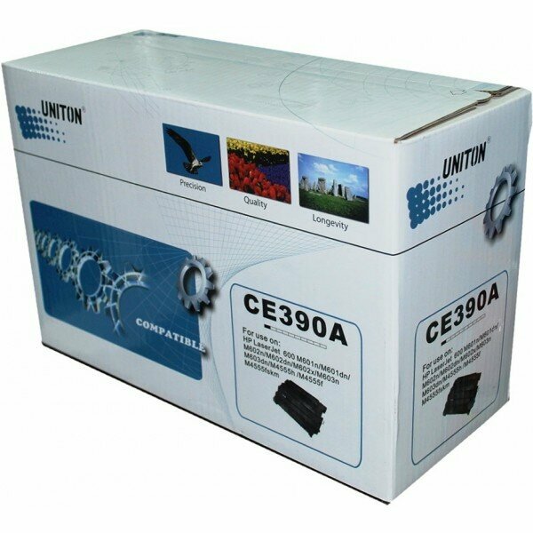 CE390A Uniton совместимый черный тонер-картридж для HP LaserJet M4555/ M601/ M602/ M603 (10 000стр)