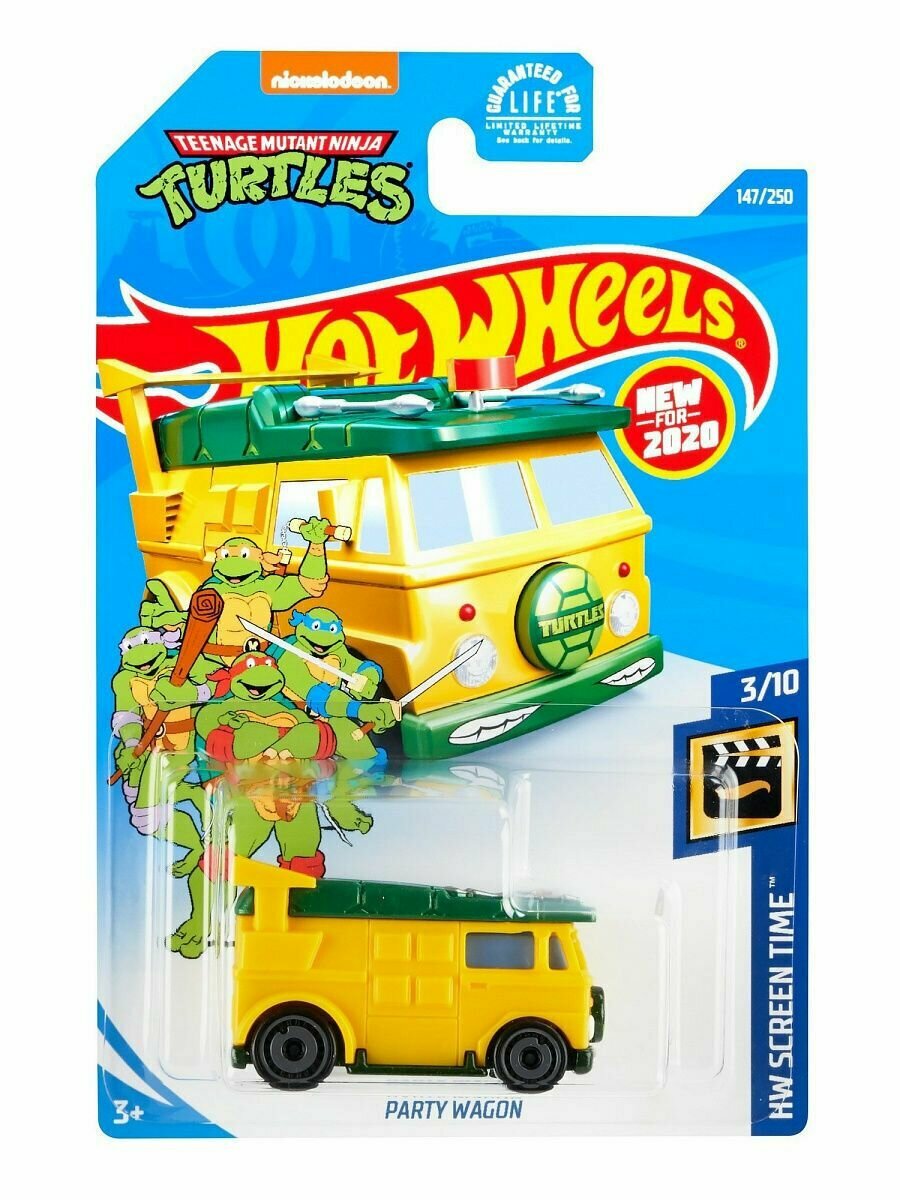 Hot Wheels PARTY WAGON Черепашки-ниндзя TMNT 147/250 HW Screen Time 3/10 GHB47 2020