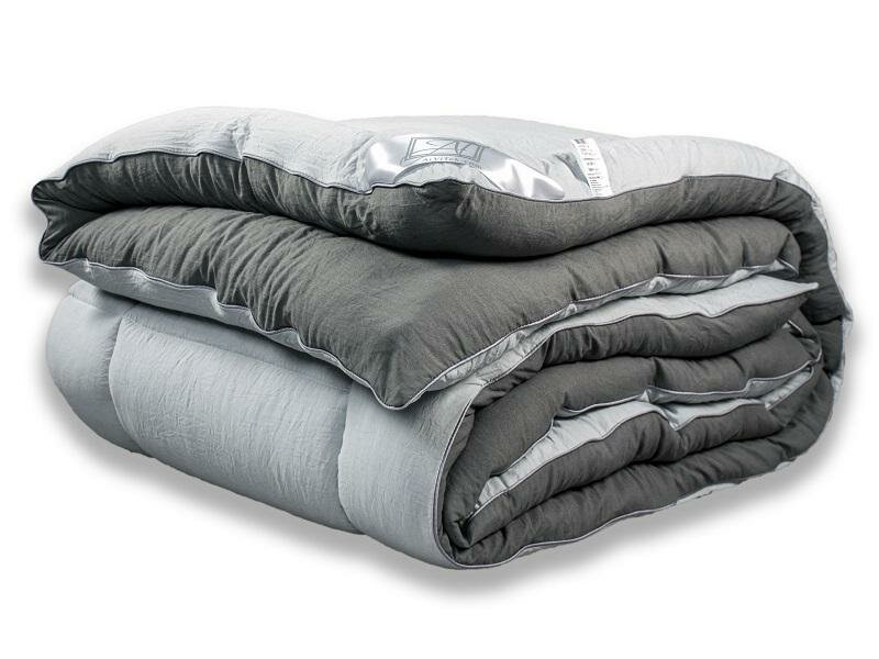 Одеяло стеганое Alvitek ОЖЛ-15 FLUFFY DREAM графит-грейс 140x205 всесезонное