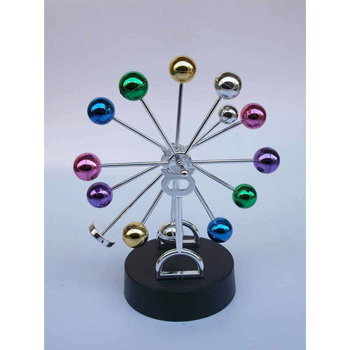 Настольный магнитный маятник цветные шары 22 см 899₽