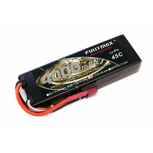 аккумулятор lipo fullymax 7 4v 6500мач в корпусе fb6500 55c 7 4v jc Аккумулятор LiPo Fullymax 11.1V 4000мАч в корпусе FB4000-45C-11.1V-WB