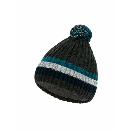 фото Шапка бини ferz, размер 56-58, черный, зеленый