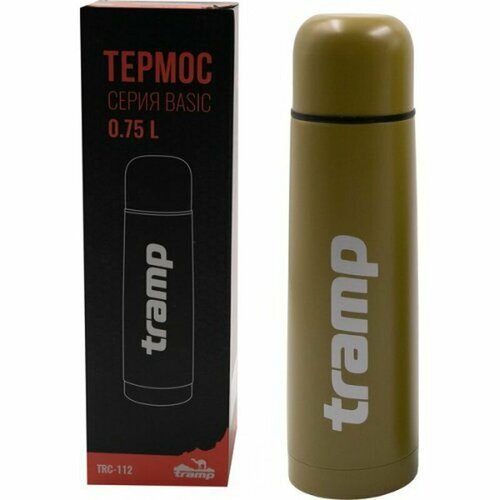Tramp Термос Basic TRC-112 0,75 л зеленый, хаки, размер 27.5 * 8 * 8 см