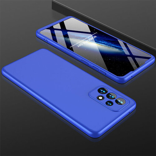 Чехол-бампер-панель MyPads для Samsung Galaxy A33 5G синий с полной защитой дисплея и телефона по всем краям и углам