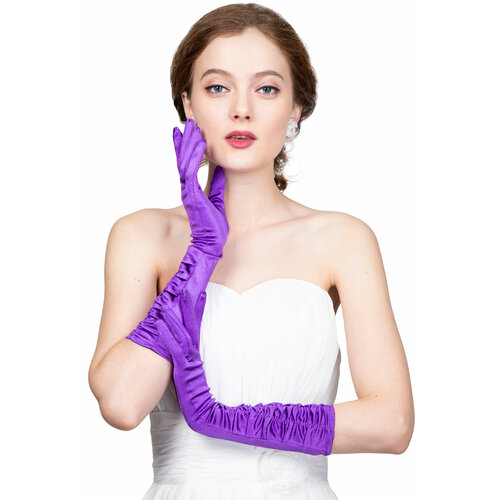 фото Перчатки театр имперских зрелищ, размер 7,5, фиолетовый