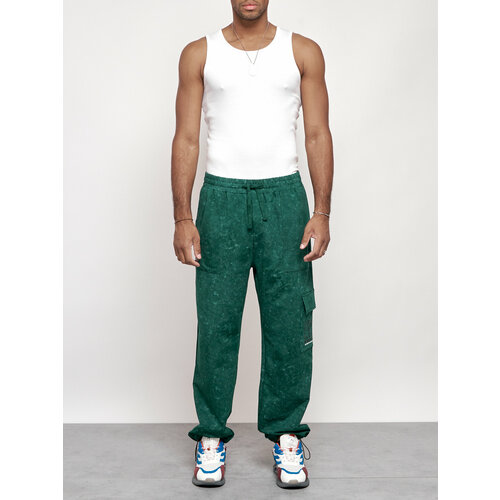 фото Брюки , размер 48, зеленый нет бренда