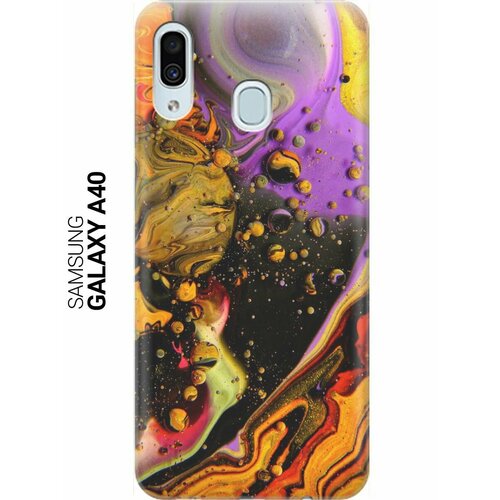 ультратонкий силиконовый чехол накладка для samsung galaxy a21s с принтом разноцветные капли Ультратонкий силиконовый чехол-накладка для Samsung Galaxy A40 с принтом Разноцветные капли