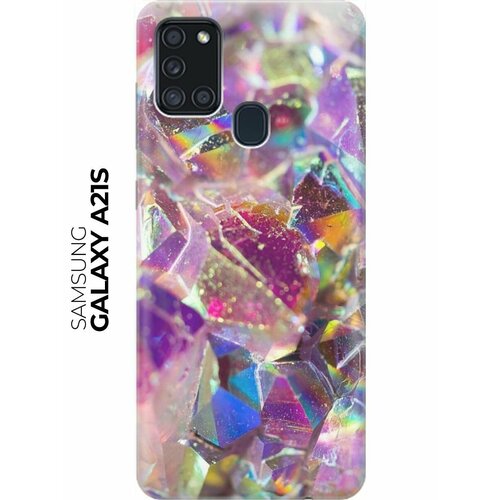 re pa накладка transparent для samsung galaxy a7 2018 с принтом розовые кристаллы RE: PA Накладка Transparent для Samsung Galaxy A21s с принтом Розовые кристаллы