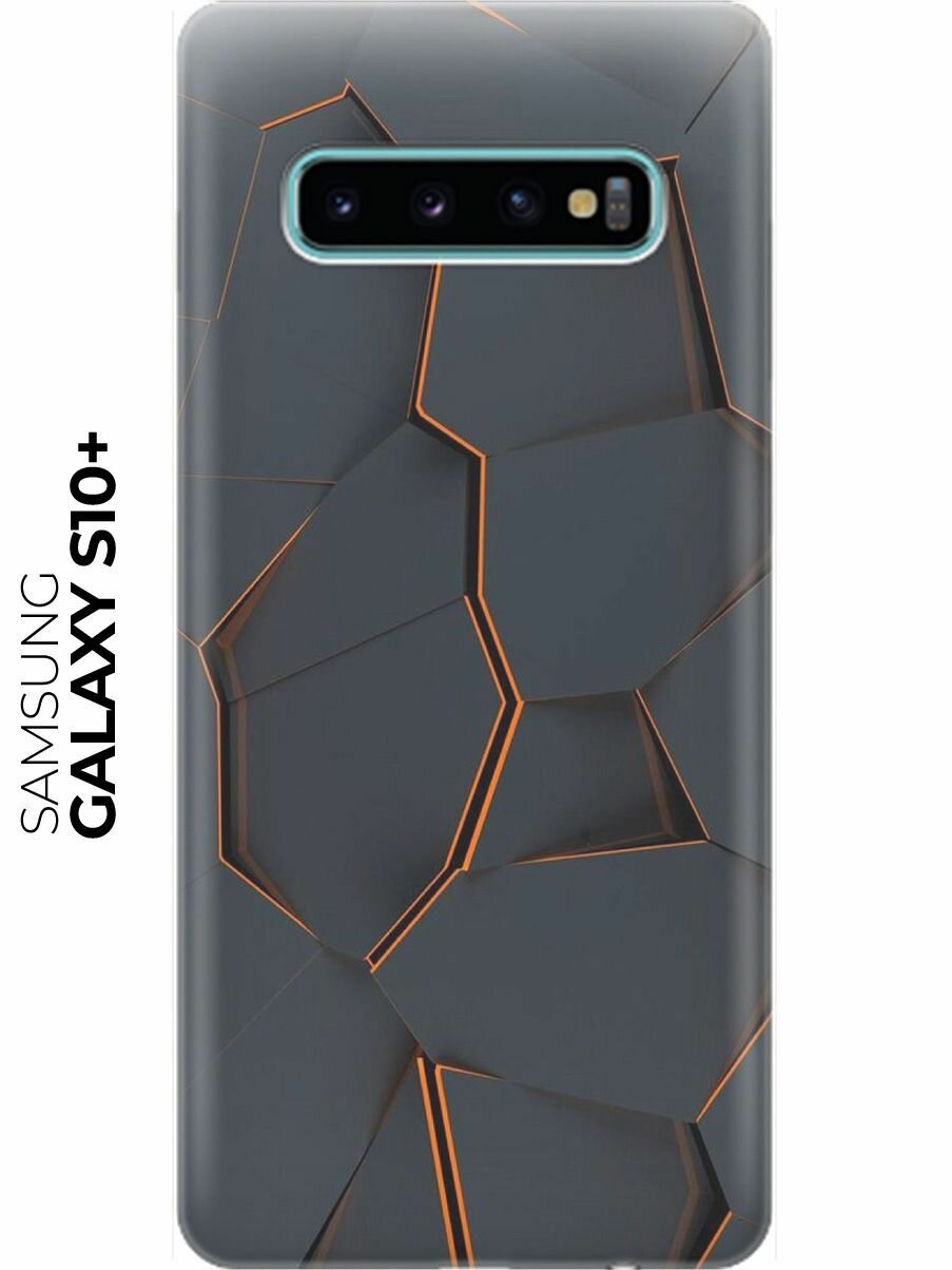 RE: PA Накладка Transparent для Samsung Galaxy S10+ с принтом "Графитовый излом"