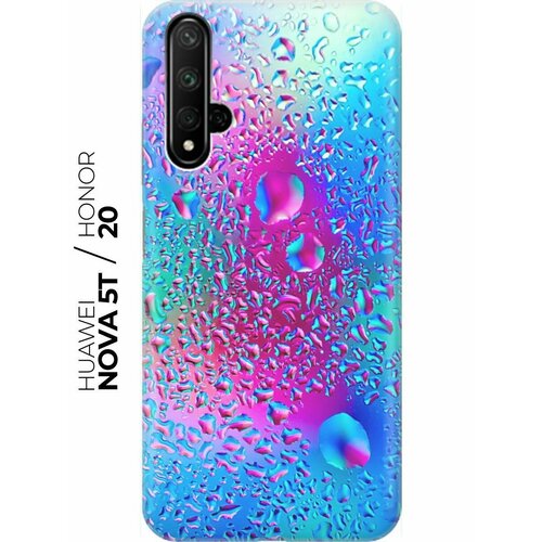 RE: PA Накладка Transparent для Honor 20 / Huawei Nova 5T с принтом Капли на стекле re pa накладка transparent для honor 20 huawei nova 5t с принтом разноцветные капли красок