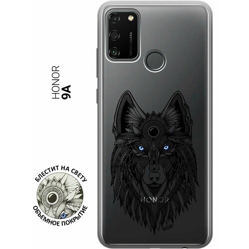 Ультратонкий силиконовый чехол-накладка для Honor 9A с 3D принтом Grand Wolf ультратонкий силиконовый чехол накладка для honor 9a с 3d принтом grand rabbit