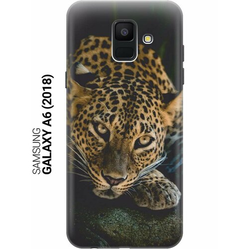 GOSSO Ультратонкий силиконовый чехол-накладка для Samsung Galaxy A6 (2018) с принтом Загадочный леопард gosso ультратонкий силиконовый чехол накладка для nokia 7 1 2018 с принтом загадочный леопард