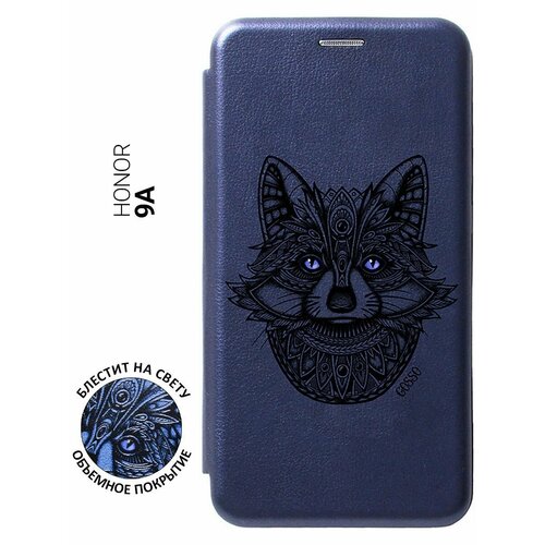 Чехол-книжка Book Art Jack для Honor 9A с принтом Grand Raccoon синий чехол книжка book art jack для samsung galaxy s20 с принтом grand wolf синий