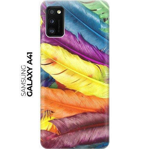 re pa накладка transparent для samsung galaxy a01 с принтом разноцветные перья RE: PA Накладка Transparent для Samsung Galaxy A41 с принтом Разноцветные перья