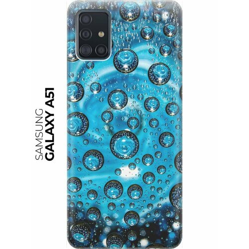 RE: PA Накладка Transparent для Samsung Galaxy A51 с принтом Голубые капли re pa накладка transparent для samsung galaxy j6 2018 с принтом голубые капли