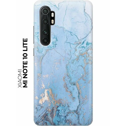 Чехол - накладка ArtColor для Xiaomi Mi Note 10 Lite с принтом Голубой мрамор чехол накладка artcolor для xiaomi mi note 10 10 pro с принтом синий мрамор