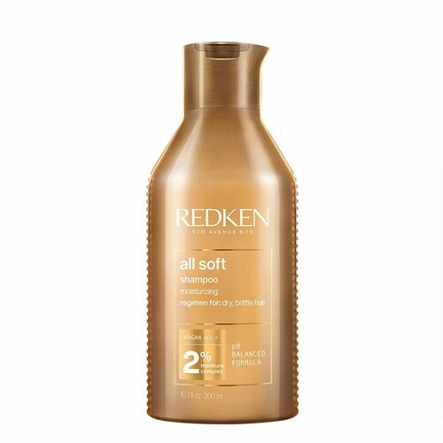Redken Шампунь с аргановым маслом для сухих и ломких волос All Soft Shampoo, 300 мл