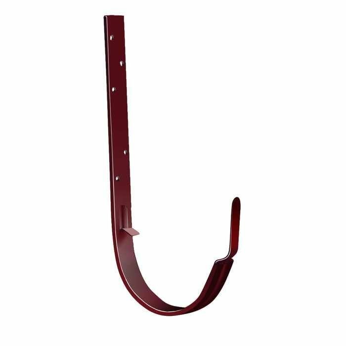 фото Кронштейн желоба Классика ПВХ Grand Line 120 металлический бордо (RAL 3005) - 6 шт